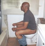 Me sitting my bare ass on the toilet farting and shitting!