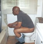 Me sitting my bare ass on the toilet farting and shitting!