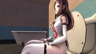 Anime Lesbian Shitting - Cartoon girl pooping