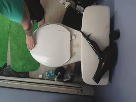 Girl Pooping Toilet Tube Safari