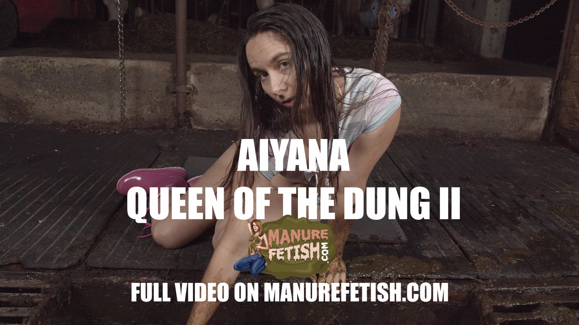 Girl bathing in cowshit - ManureFetish - Queen of the dung 2