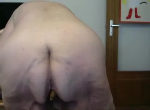 Fat Mature Pooping - BBW granny showing her pooping ass